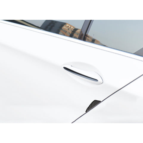 Black Door Handle + Door Edge Guard Cover Trim For BMW 5 series F10 2011-2017