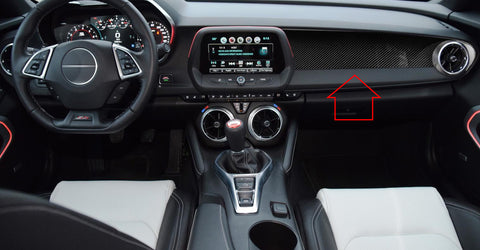 Real Carbon Fiber Copilot Dashboard Console Panel Cover Trim Overlay for Chevrolet Camaro 2016-2020