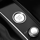 Aluminum Keyless Start Engine Stop Push Button Surrounding Ring Decoration Cover Trim Compatible with Audi A4 A5 A6 A7 Q5, etc (Silver)