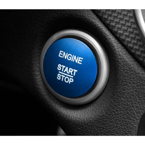 Aluminum Keyless Start Engine Stop Push Button Stickers Cover Trim Compatible with Mercedes Benz B C E S G CL SL ML GL CLA GLA GLC GLK GLS Class(Blue)