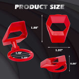 1.5" Red Diamond Aluminum Engine Start Stop Push Button Switch Ring Trim Cover