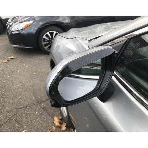 2pcs Rear View Side Mirror Rain Visor Shade Guard for Toyota Camry 2018 2019, ABS Carbon Fiber Rearview Mirror Snow Visor Anti-rain Eyebrow Trim Frame Cover