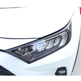 2pcs for Toyota RAV4 2019 2020 ABS Carbon Fiber Headlight Front Head Lamp Frame Cover Molding