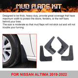 OE Fit Front & Rear Mudguard Flaps Splash Guards Kit For Nissan Altima 2019-2022