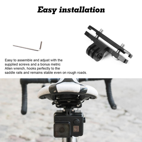 Bike Saddle Rail Mount Only, Compatible with Gopro Insta360 Sport Camera