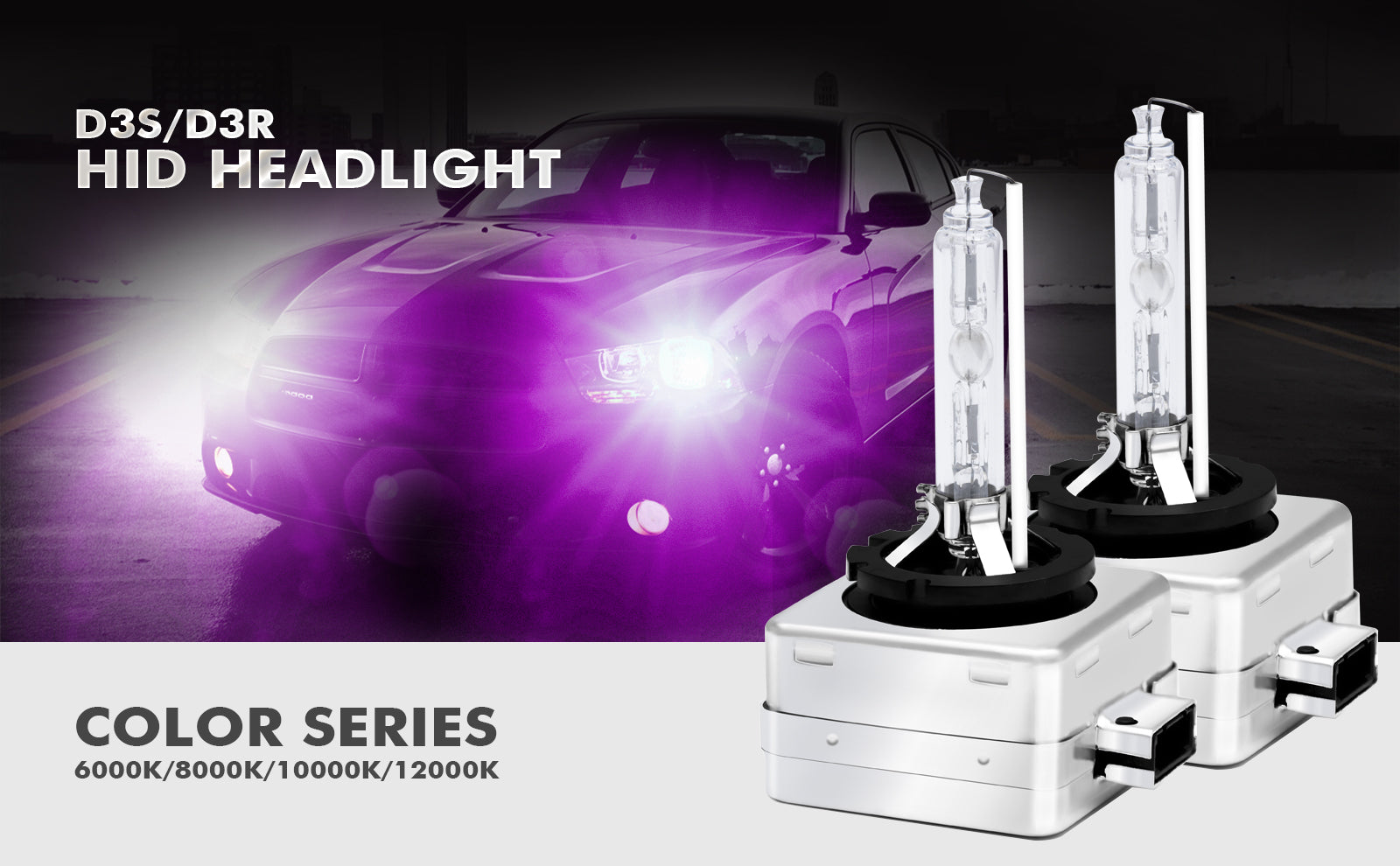 D3S Xenon HID Headlights Bulb - 4300K 6000K 8000K