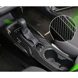5pcs Carbon Fiber Pattern Stainless Steel Car Gear Shift Knob Console Panel Trims Cover Cup Holder Frame Cover for 2019 2020 2021 Toyota Corolla ((Regular Gasoline Version, Not fit Hybrid Version))