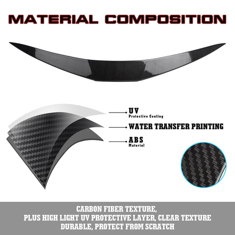 Carbon Fiber Pattern Exterior Front Grille Hood Cover Trim For Toyota Camry LE, XLE 2018-up 4 Door Sedan