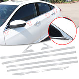 For Honda Civic 10th 2016 2017 2018 2019 2020 4-Door Stainless Steel Lower Window Frame Door Cover Molding Trim (8 Pieces）