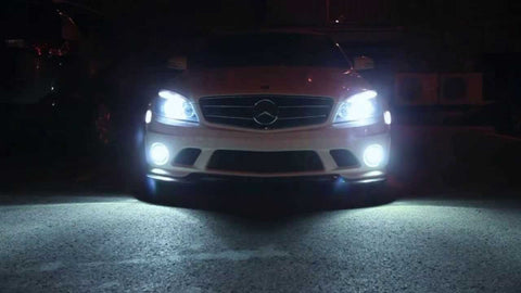 2x HID White 160W 12000LM H7 6000K Headlight Bulbs Powered By Luxen LED (Newest Model)