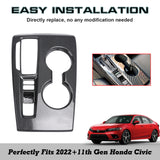 For Honda Civic 11th 2022 Carbon Fiber Pattern Gear Shift Box Panel Cover Trim