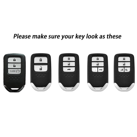 Carbon Fiber Soft TPU Remote Smart Key Fob Shell Cover Case for Honda Civic Accord Pilot Remote CR-V HR-V Vezel