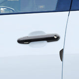 Carbon Fiber Style Door Handle+Door Edge Protect Trim For Toyota Rav4 2019-2024