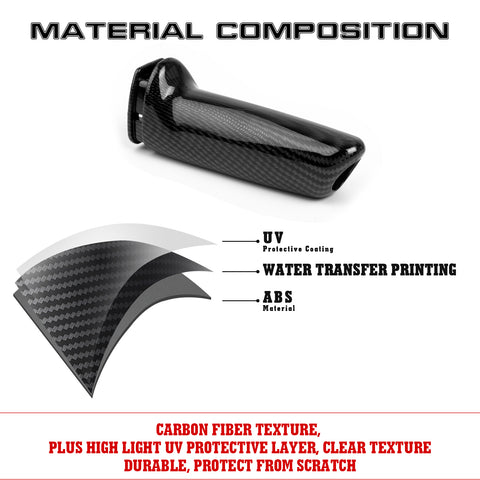Xotic Tech Car Handbrake Grip Lever Brake Handle Cover, Carbon Fiber Pattern Compatible with BMW 3 Series GT F30 F34 E90