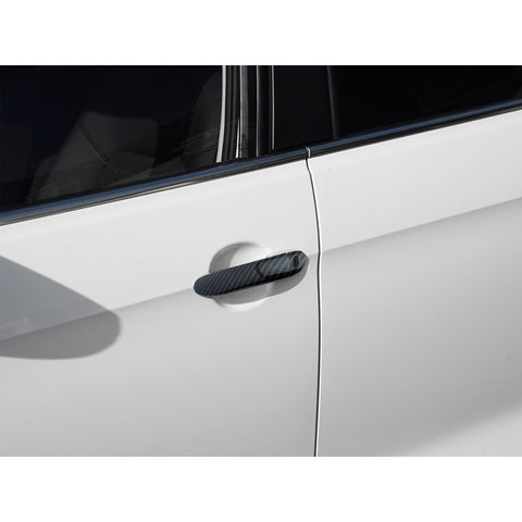Sporty Carbon Fiber Style Car Side Door Handle Moulding Cover Trim for VW Jetta Tiguan MK6 2009-2016