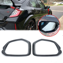 Carbon Fiber Style Type R Car Door Rearview Side Mirror Frame Cover Trims for Honda Civic 2016 2017 2018 2019 2020