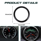 Black Aluminum Alloy Dashboard Center Clock Ring Trim For Porsche 911 Cayenee