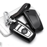 Key Fob Cover Soft TPU Key Shell Case Car Smart Remote Key Protector Fit for BMW 1 3 5 6 7 Series X1 X3 X4 X5 X6, Black