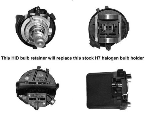 H7 LED Headlight Holder Adapter Conversion Kit for VW Golf MK7 MK6