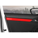 Sport Racing Style Red Door Strip Cover Decal For Honda Civic 10th Gen 2016-2021