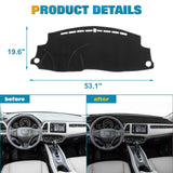 Dashboard Cover Nonslip Die-Cut Dash Overlay Mat Pad For Honda HR-V 2015-22