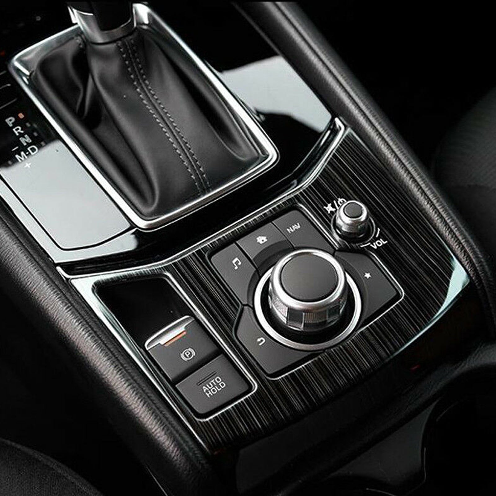 AOKIO Interior Center Console Gear Shift Knob Cover Gear Panel Cap Trim for  Mazda CX5 Accessories 2017-2023 Mazda 3 Accessories 2014-2019 (Not for