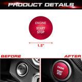 Red Alloy Engine Start/Stop Push Button Decor Cover For Mercedes Benz GLA GLC 1x