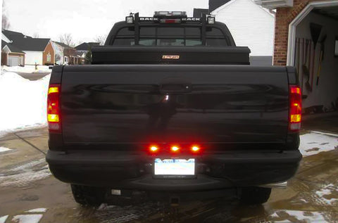 Red Lens 9-LED Truck Rear Tailgate or Trailer LED Light Bar Compatible With Ford F-150 F-250 F-350 F-450 Dodge RAM 1500 2500 3500 Chevy Silverado, GMC Sierra, etc