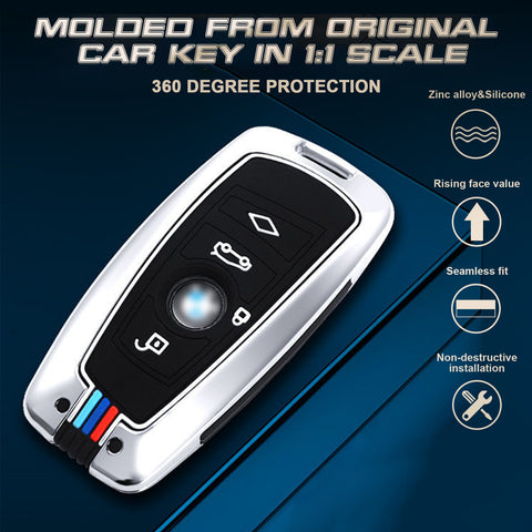 Full Seal Smart Key Fob Shell Case For BMW 1-7 Series X3 X4 M2-M6 (4-Button)