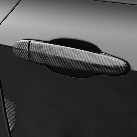 Carbon Fiber Style Door Handle+Door Edge Protect Trim For BMW 3 Series E90 E91