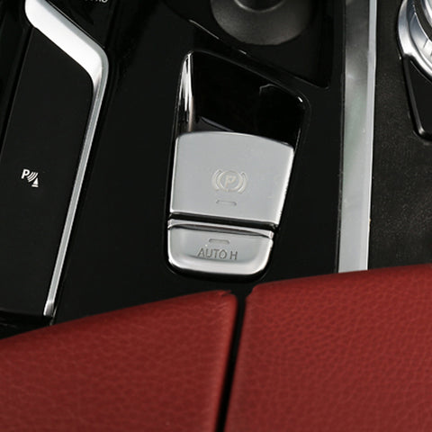 Silver Multi-Media Control Gear Shift Parking Brake Button Cover For BMW F01 F10
