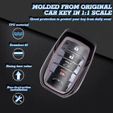 Black TPU Full Protect Remote Key Fob Cover For Toyota Land Cruiser 2018-2022