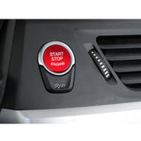 Aluminum Keyless Start Engine Stop Push Button Stickers Cover Trim Compatible with BMW 1 2 3 4 X1 Series F20 F22 F30 F32 F48 (Red)