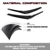 2X Carbon Fiber Pattern Headlamp Eyelid Strip Cover Trim For Toyota Camry 2018-up LE XLE SE XSE Hybrid All Models