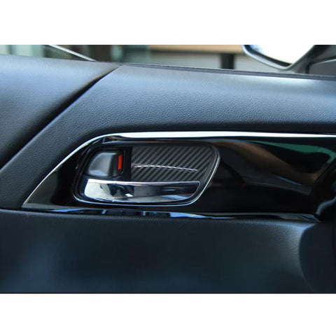 4pcs Carbon Fiber Style Car Inner Door Handle Bowl Trim Panel Cover for Honda Accord 2013-2017