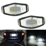 Direct Fit White LED License Plate Light Lamps For Acura MDX RL TL TSX ILX Honda Civic Accord Odyssey, etc