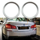 2 Pieces Car Front Rear Logo Chrome Ring Decoration For BMW 5 Series F10 F11
