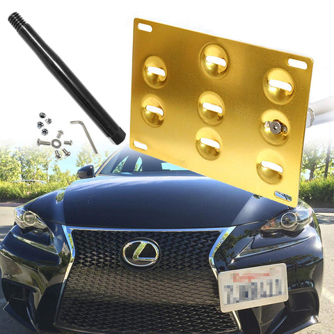 Tow Hook License Plate Bumper Mount Bracket For Lexus IS CT GS LS RC RX