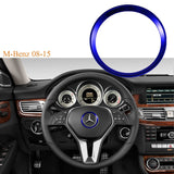 Glossy Car Steering Wheel Center Logo Ring Trim For Mercedes Benz B C GLK