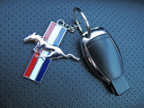 Mustang Chrome Finish Silver Running Horse Keychain Key Chain Ford Mustang