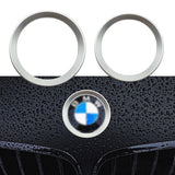 1 Set Car Front and Rear Logo Ring Decoration For BMW 3 4 Series M3 M4 E36 E46 E90 Blue or Red or Silver