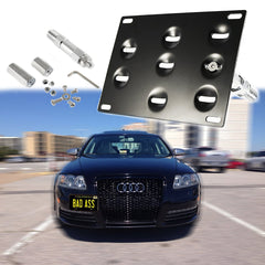 1 Set Front Tow Hook License Plate Bumper Mounting Bracket Holder Relocation Fit Audi A4 A5 S4 S5 RS5 RS7 A7 S7