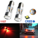 2x 100W Max CREE BAY15D 1157 Super Bright Tail Stop Brake Light LED Bulbs(White/Red/Amber)