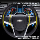 Blue Add-on Steering Wheel Paddle Shift Extension For Chevy Camaro 2012-2015