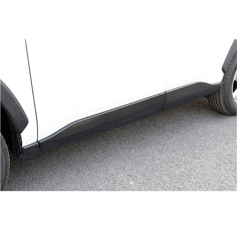 6pcs for Toyota RAV4 2019 2020 Door Sill Cover Trim, Carbon Fiber Style Car Body Door Side Line Molding