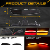 4PCS ABS Smoked Lens Front Rear LED Side Marker Light For Chevrolet Camaro 2016-2021