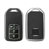 Black Soft TPU Leather Full Protect Key Fob Cover Case For Honda Civic 2015-2023