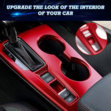 1PC Gloss Red Interior Gear Shift Box Molding Decor Trim For Honda Civic 11th 2022+