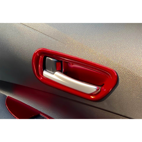 4Pcs Sporty Style Red Door Handle Bowl Trim For Toyota Corolla Cross 2020-2023