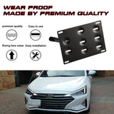 Black Bumper License Plate Tow Hook Mounting Bracket For Hyundai Elantra Sedan 17-19